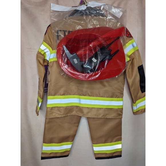 NWT Size Medium Disguise Unisex Kid's Firefighter Halloween Costume - Picture 3 of 6